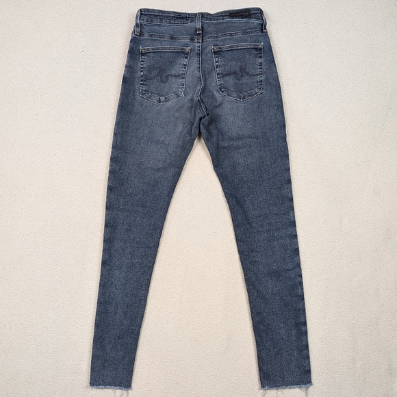 AG Adriano Goldschmied Farrah Skinny Ankle High Rise Medium Wash 26R Raw Hem - Picture 8 of 16